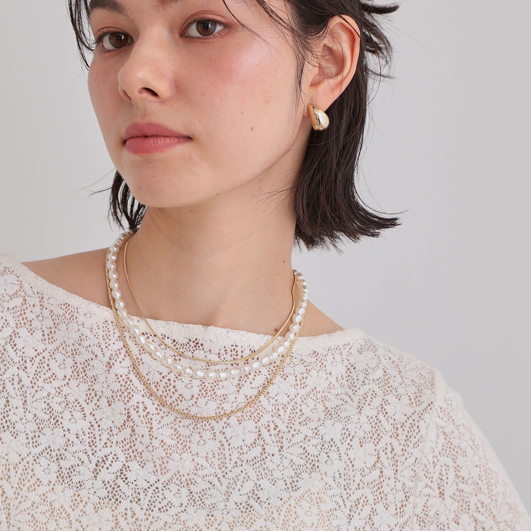 THE SHOP TK「3WAYショートネックレス」|ネックレス|
