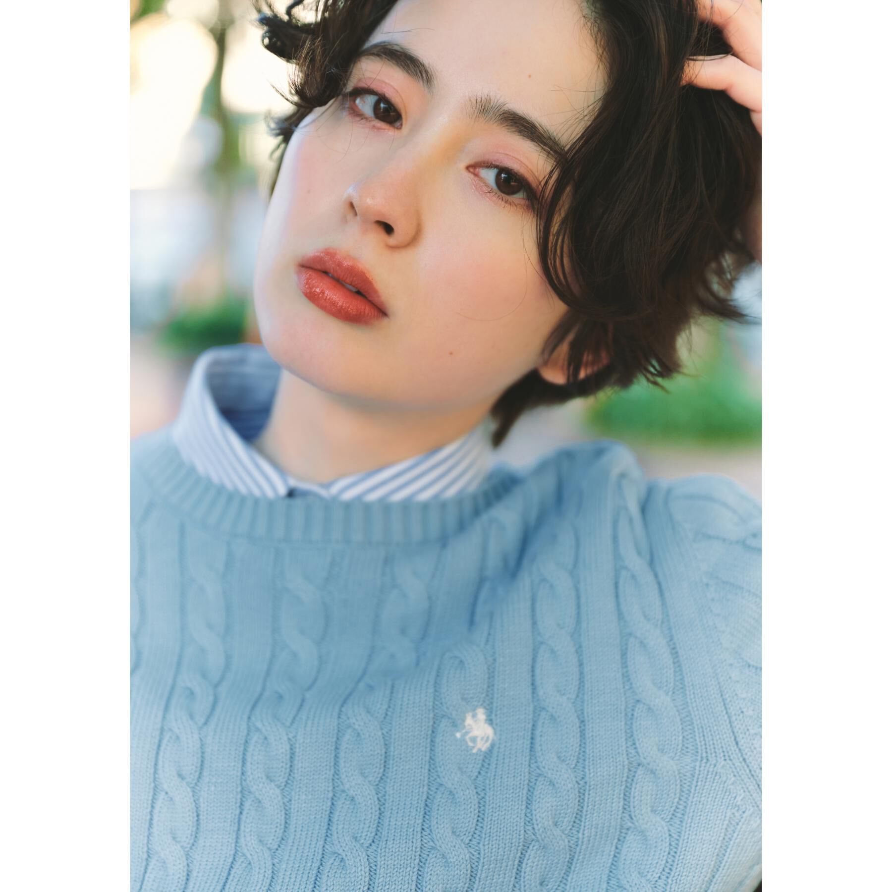 THE SHOP TK「【POLO BCS 別注】5分袖ケーブルニット」|ニット・セーター|