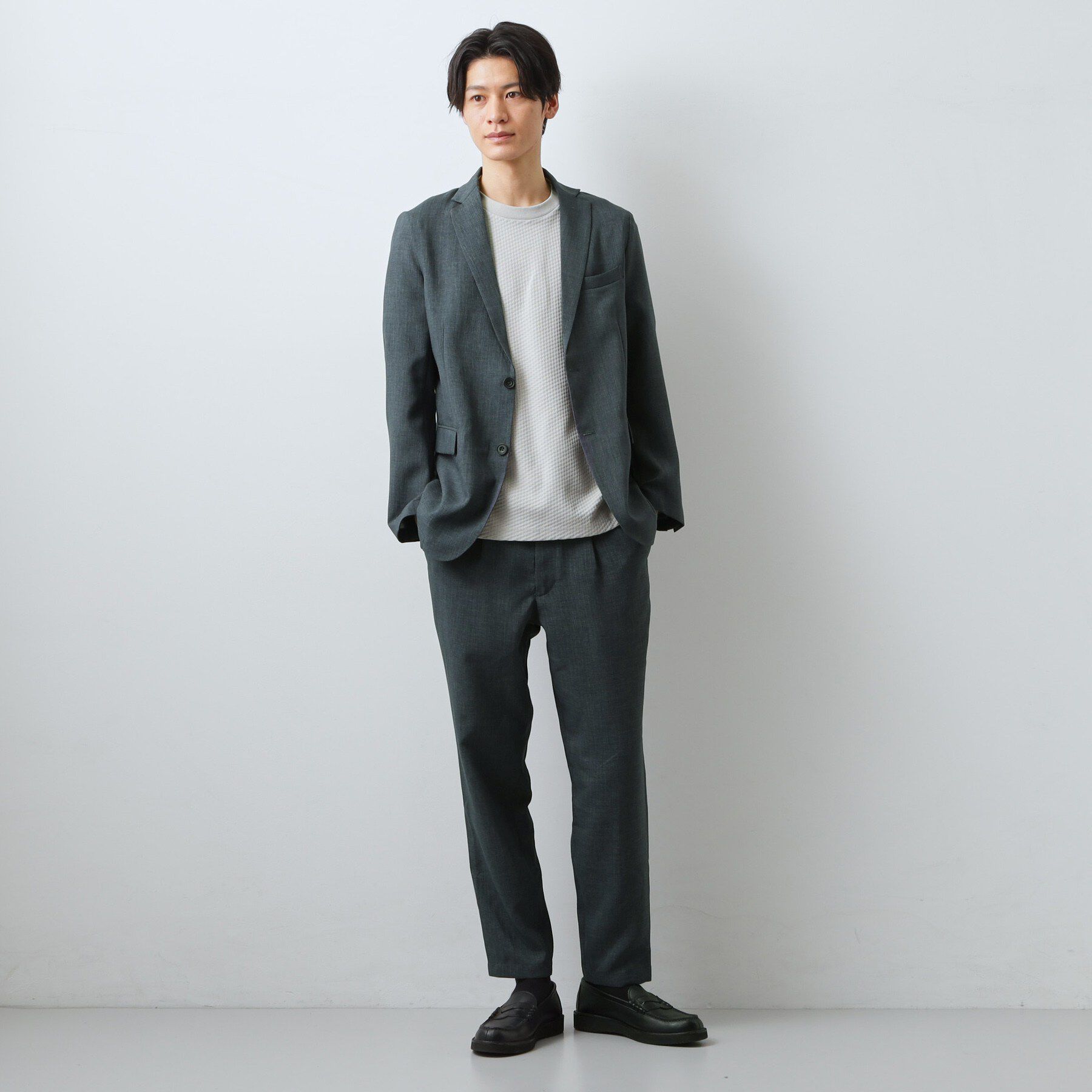 THE SHOP TK「【LINO FINE】リネンライク イージースラックス 吸水速乾/イージーケア/UVカット/洗濯機O」|その他|