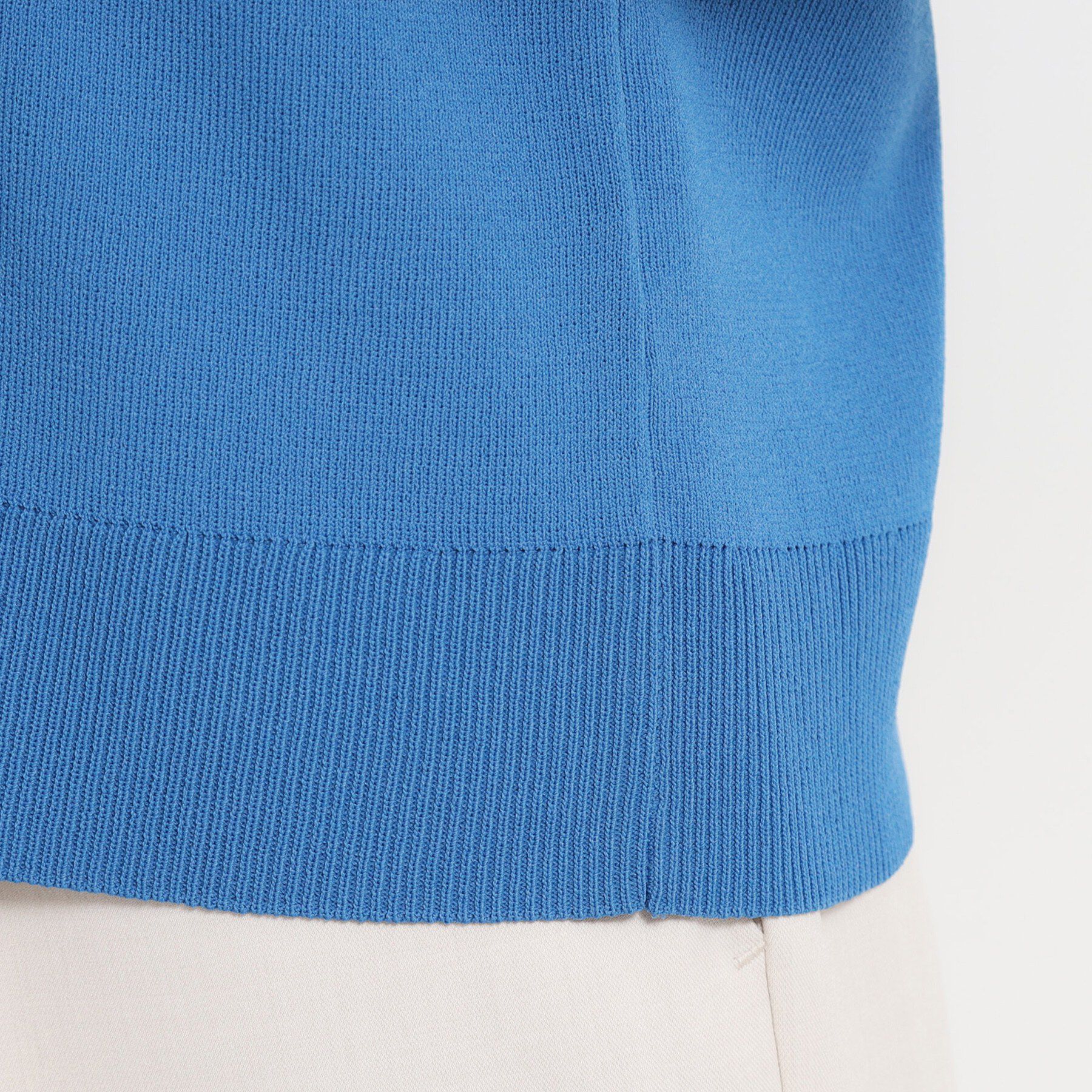 THE SHOP TK「【S-XL/ひんやりタッチ】美しさ際立つ 6分袖ニット 洗濯機OK/UVケア/毛玉になりにくい」|ニット・セーター|