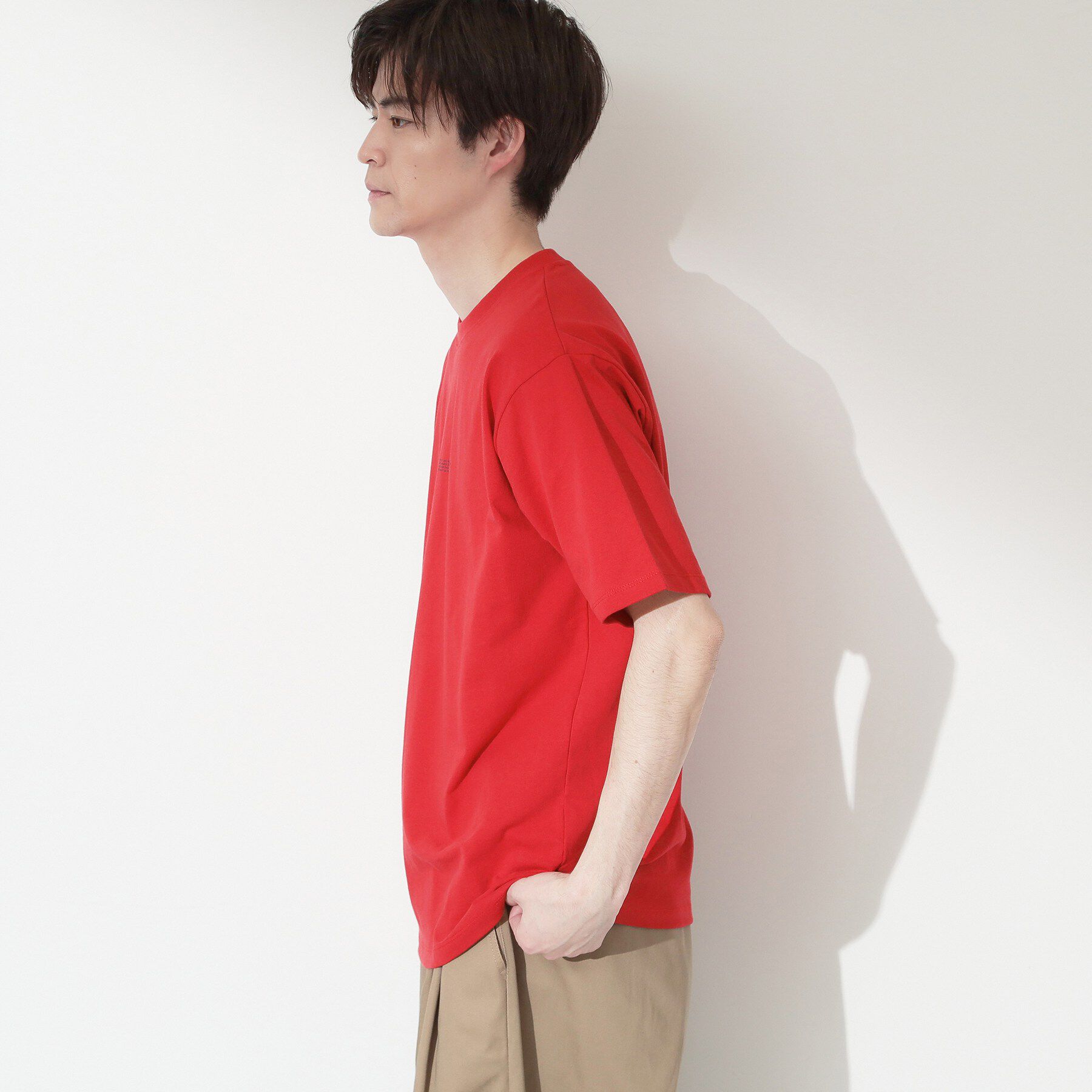 THE SHOP TK「【なめらかでソフトな肌触り】ロゴ コットン半袖Tシャツ 洗濯機OK」|Tシャツ・カットソー|