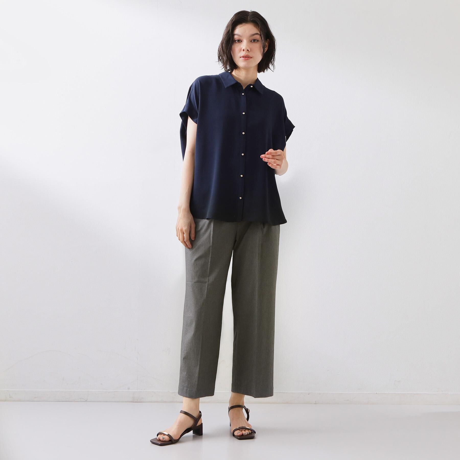 THE SHOP TK「【XS-XL/着丈選べる】心地よいストレッチワイドパンツ」|その他|