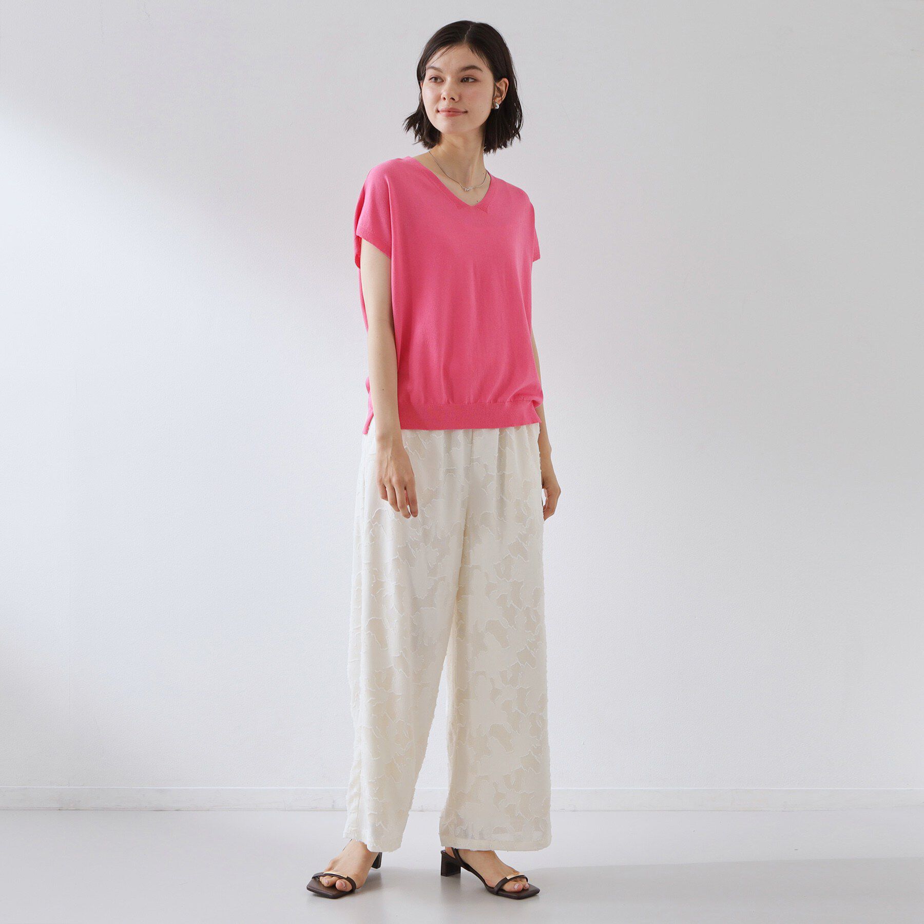 THE SHOP TK「【さらっとタッチ】Vネックニット」|ニット・セーター|