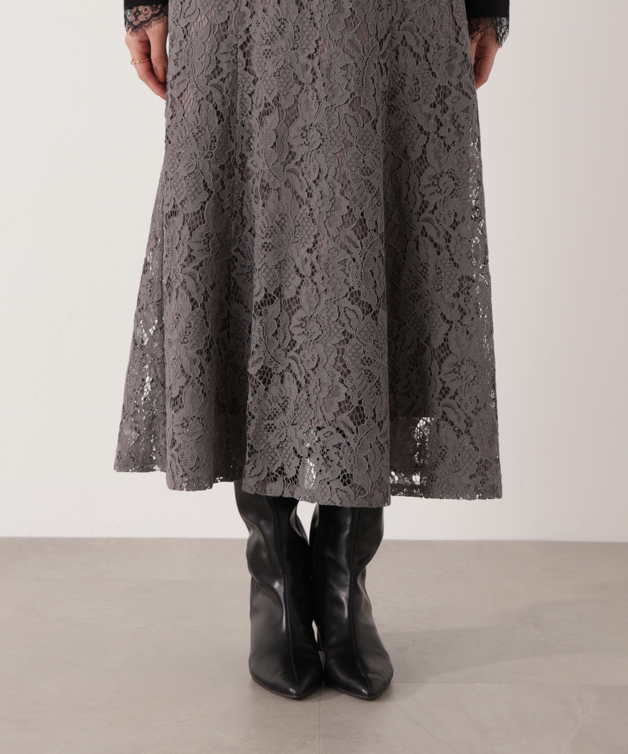 PROPORTION BODY DRESSING「Vネックレースジャンスカ 26SS」|ワンピース|