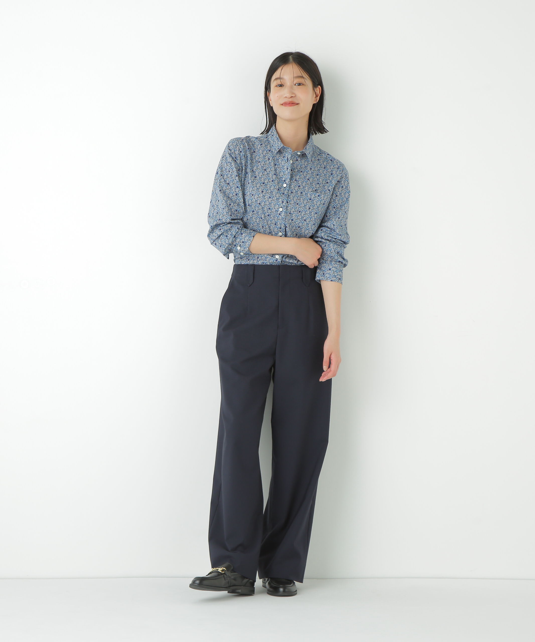  「◆強撚シャークスキンセミワイドパンツ」|その他|