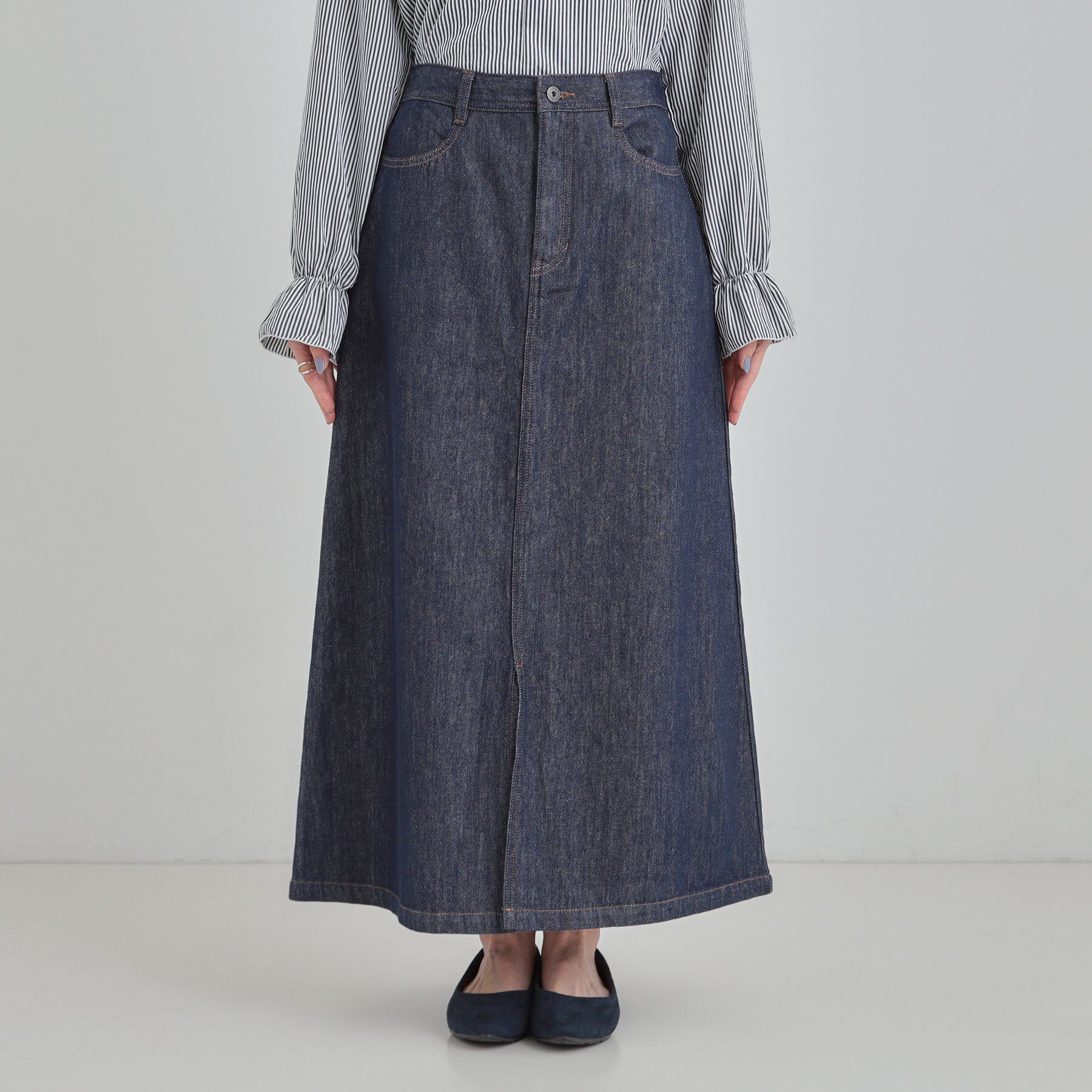 SHOO･LA･RUE「【SHOO・LA・RUE DENIM】シンプルだから使いやすい Aラインスカート」|スカート|
