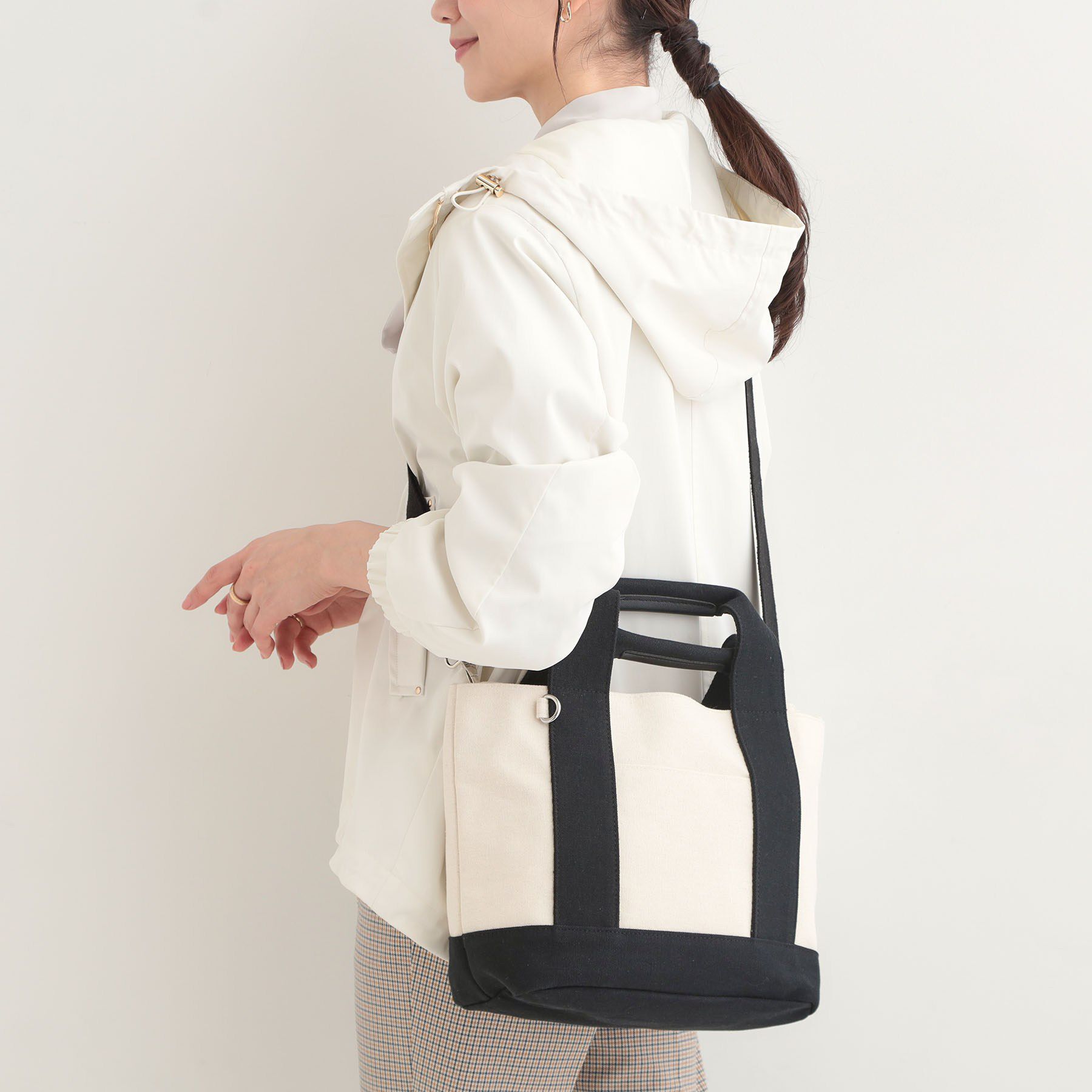 SHOO･LA･RUE「配色キャンバストートバッグ」|トートバッグ|