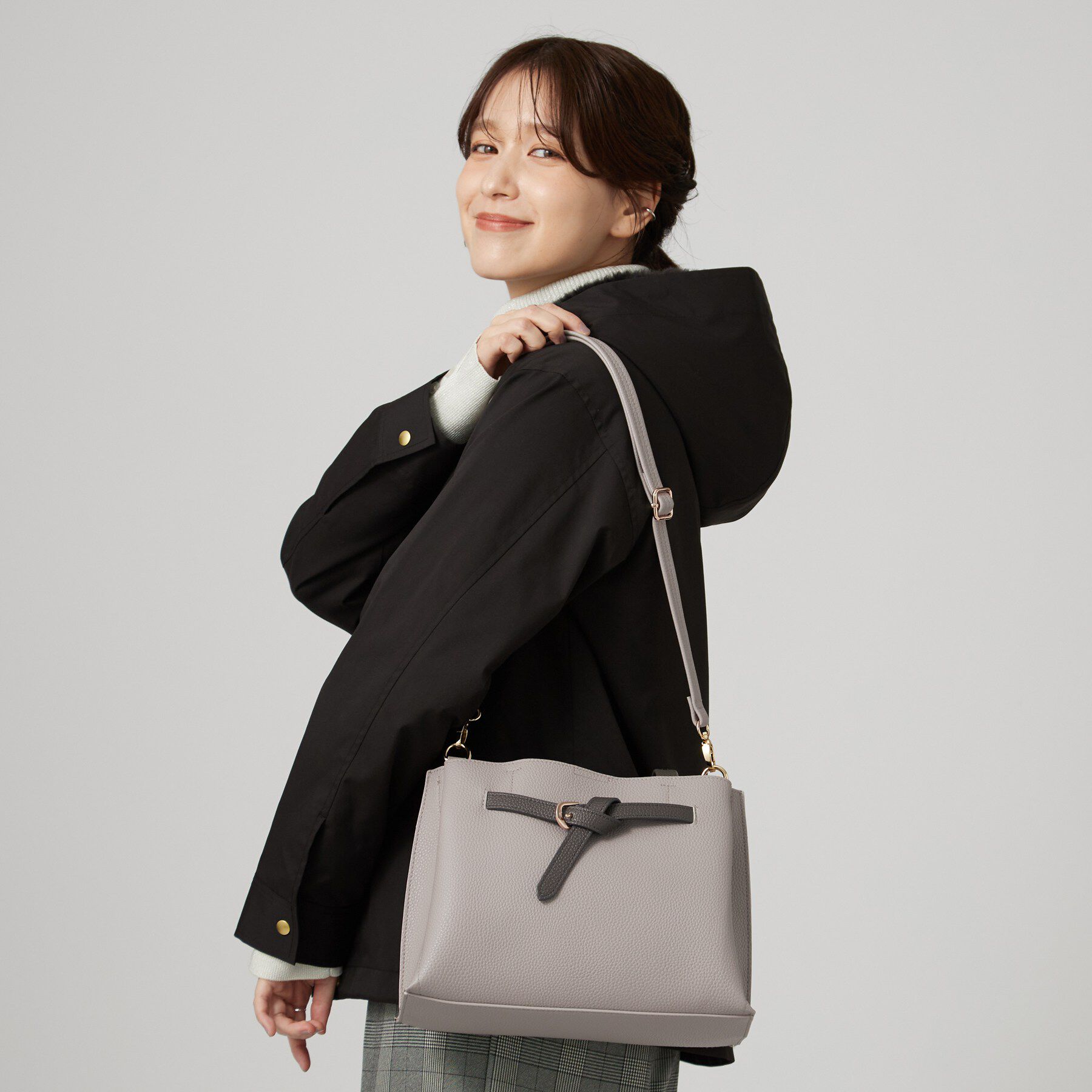 SHOO･LA･RUE「【軽量/2WAY】ふわっと軽いベルトトートバッグ」|トートバッグ|