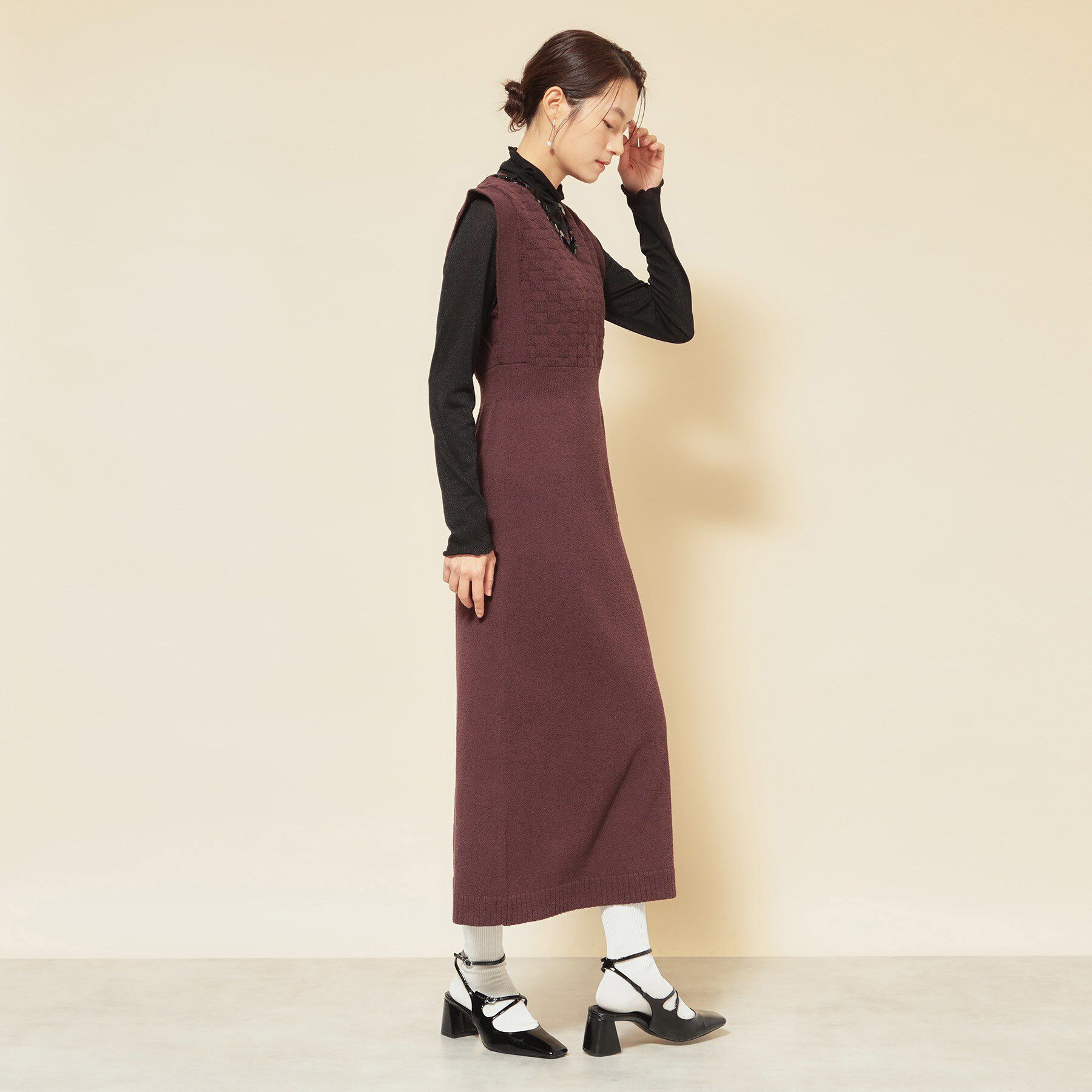 SunaUna「【COLLECTION LINE】スパンコール ニットワンピース」|ワンピース|