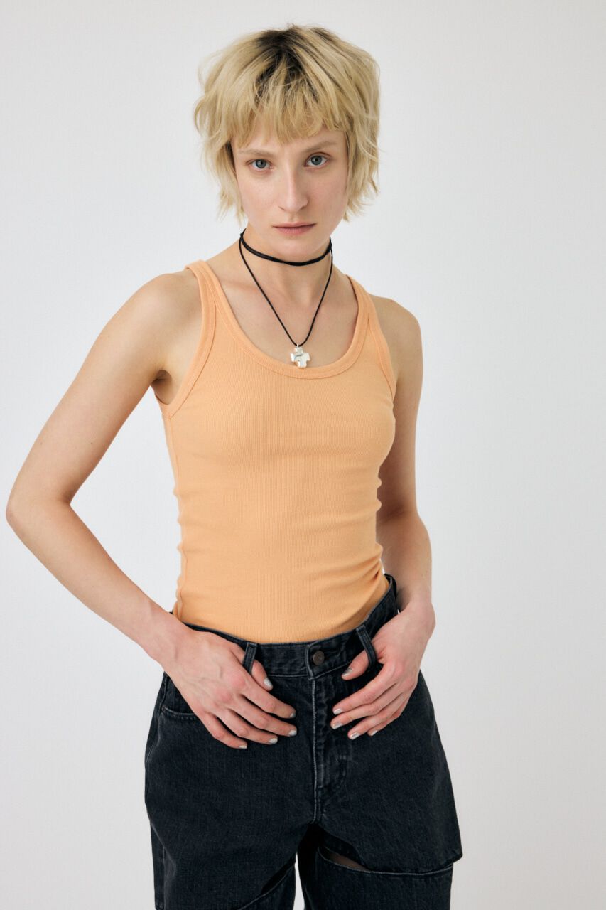 MOUSSY「BASIC RIB タンク」|タンクトップ|