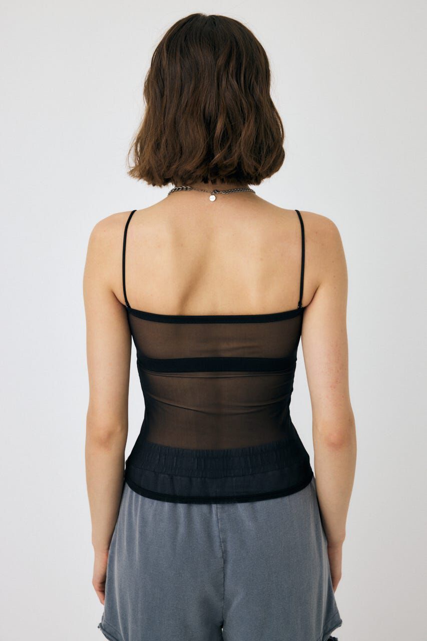 MOUSSY「BACK SHEER カップインキャミ」|キャミソール|