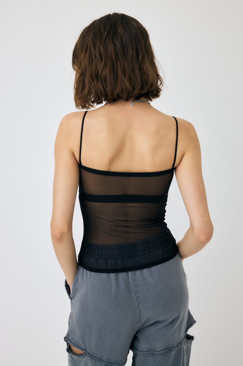 MOUSSY「BACK SHEER カップインキャミ」|キャミソール|