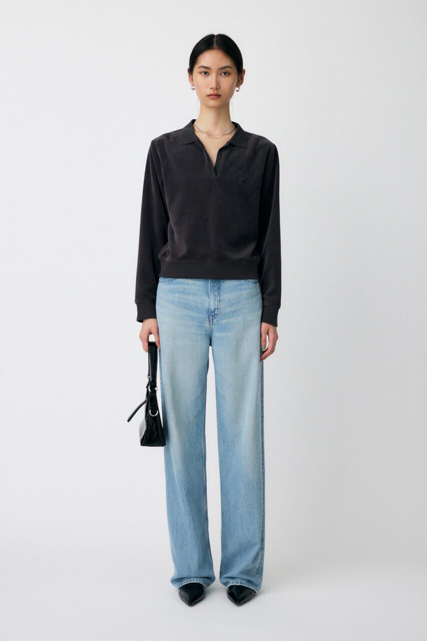 MOUSSY「VELOUR POLO ロングスリーブＴシャツ」|Tシャツ・カットソー|