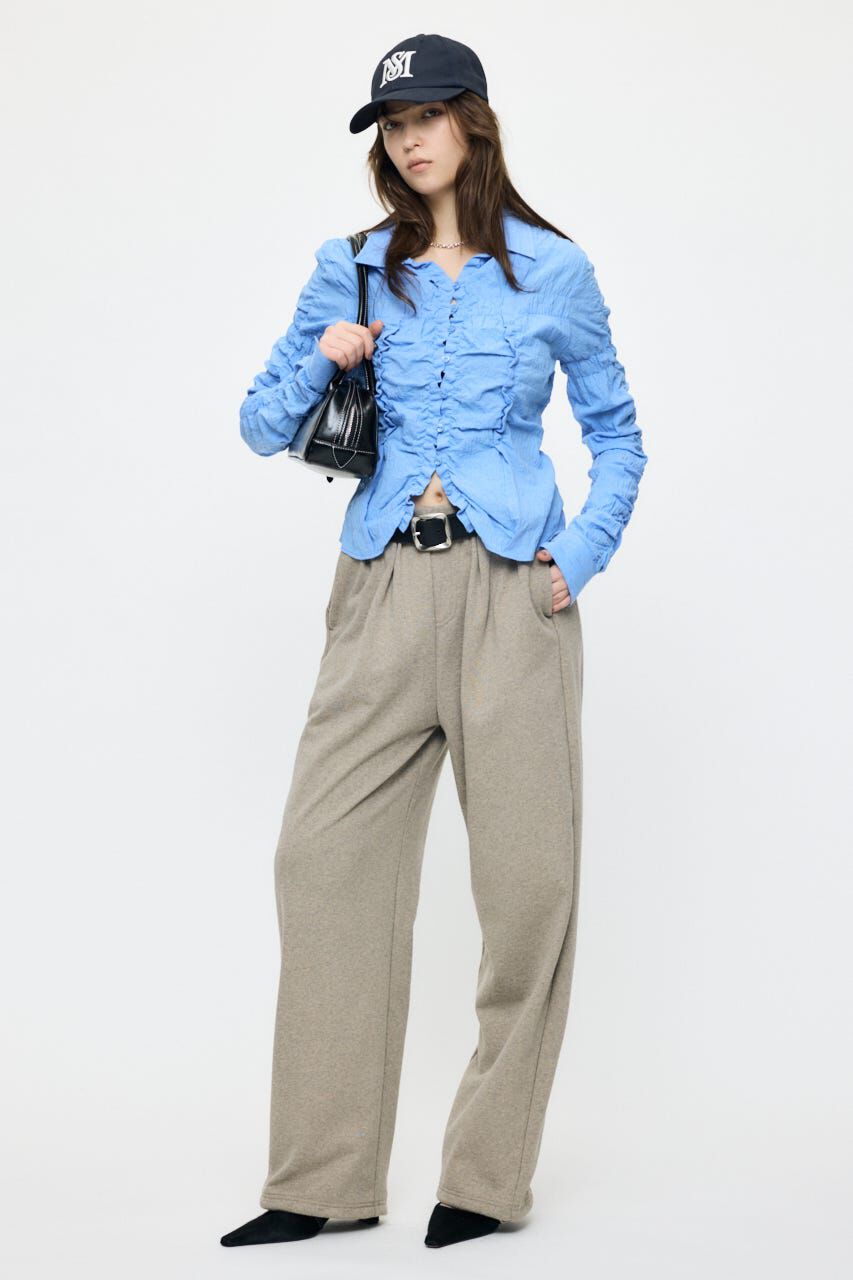 MOUSSY「BUTTON UP SHIRRING シャツ」|シャツ・ブラウス|