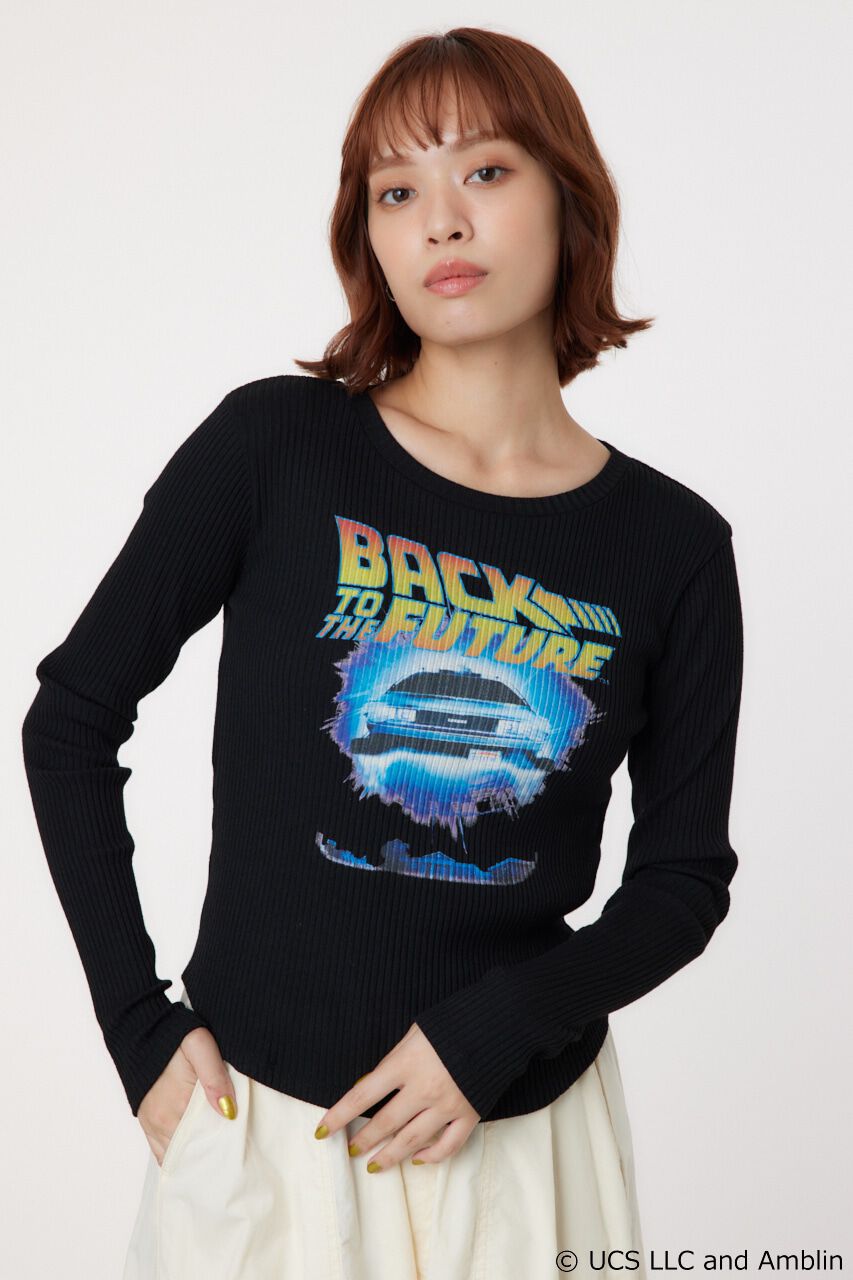 RODEO CROWNS「(BACK TO THE FUTURE)リブトップス」|Tシャツ・カットソー|BLK