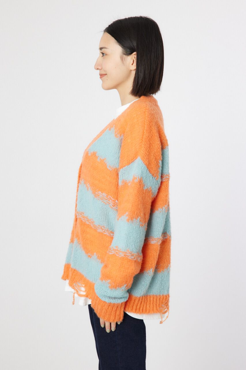 RODEO CROWNS「Grunge Border Knit カーディガン」|ニット・セーター|
