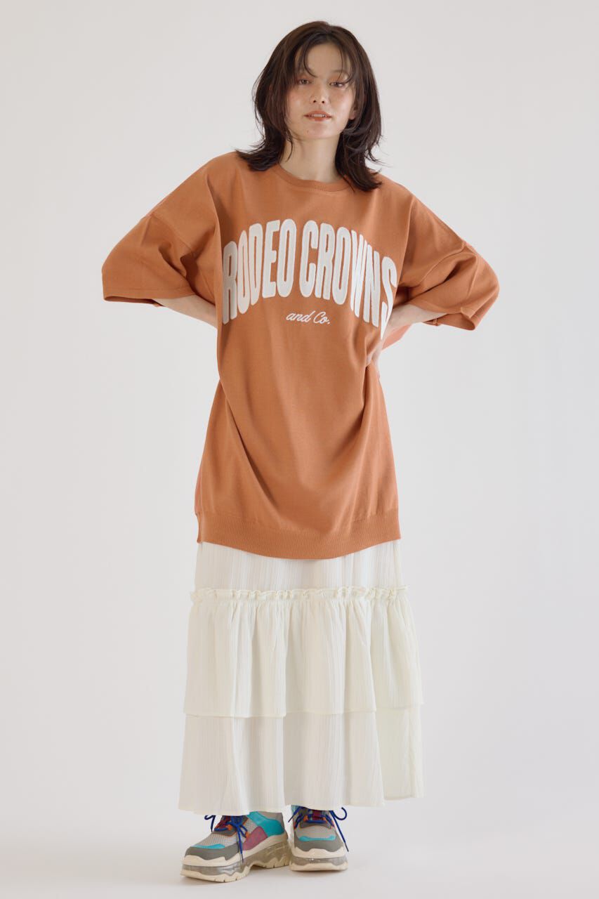 RODEO CROWNS「CURVE LOGOコンビニットワンピース」|ワンピース|