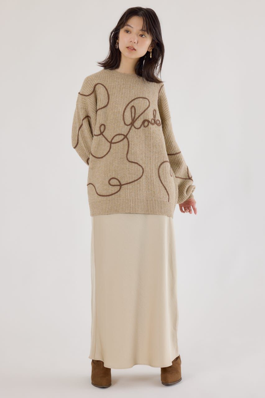 RODEO CROWNS「Embroideryラインロゴニットトップス」|ニット・セーター|