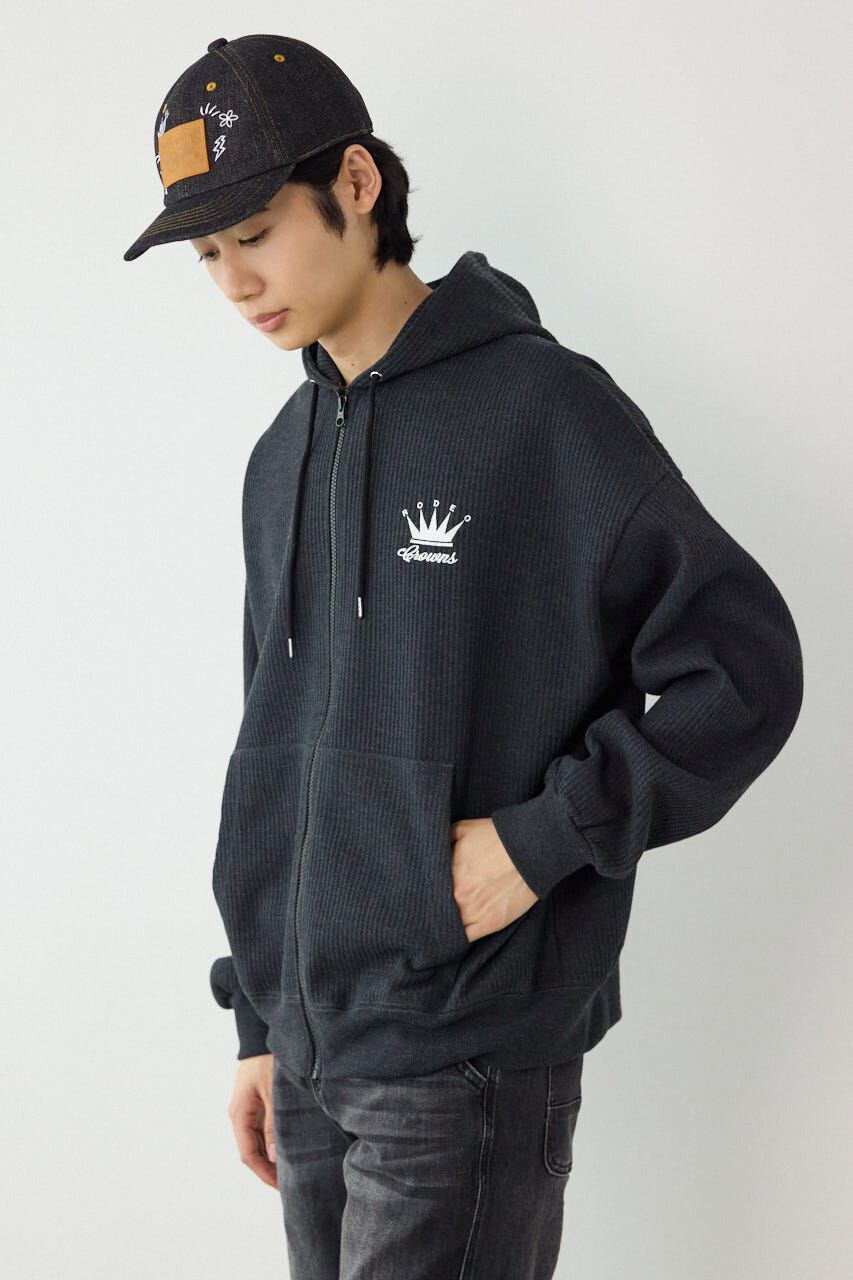 RODEO CROWNS「ボンディングワッフルZIPパーカー」|パーカー|