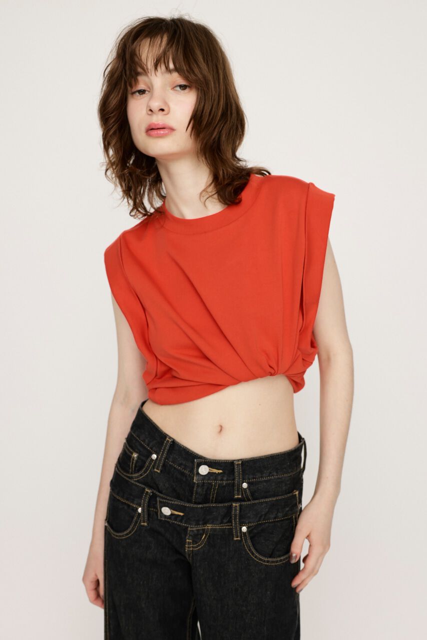 SLY「ROLL UP SLEEVE BOX トップス」|タンクトップ|