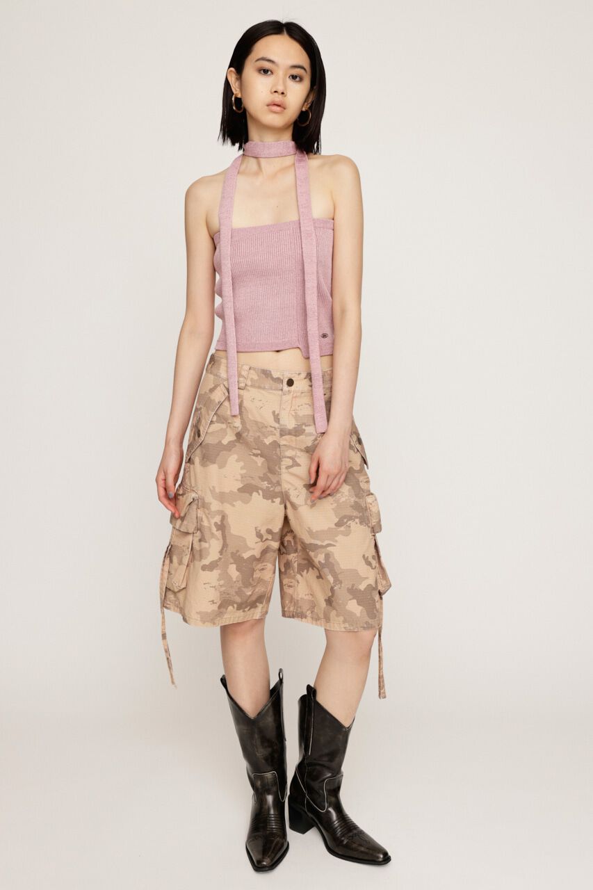 SLY「TIE SET BARE KNIT トップス」|チューブトップ|
