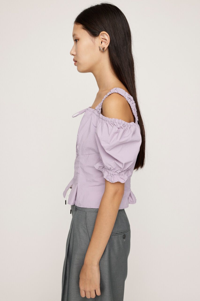 SLY「SHOULDER OPEN SQ PUFF トップス」|シャツ・ブラウス|
