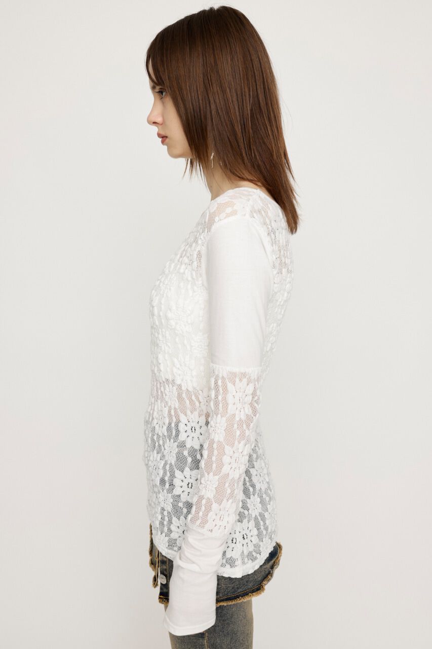SLY「HOLE LACE トップス」|Tシャツ・カットソー|
