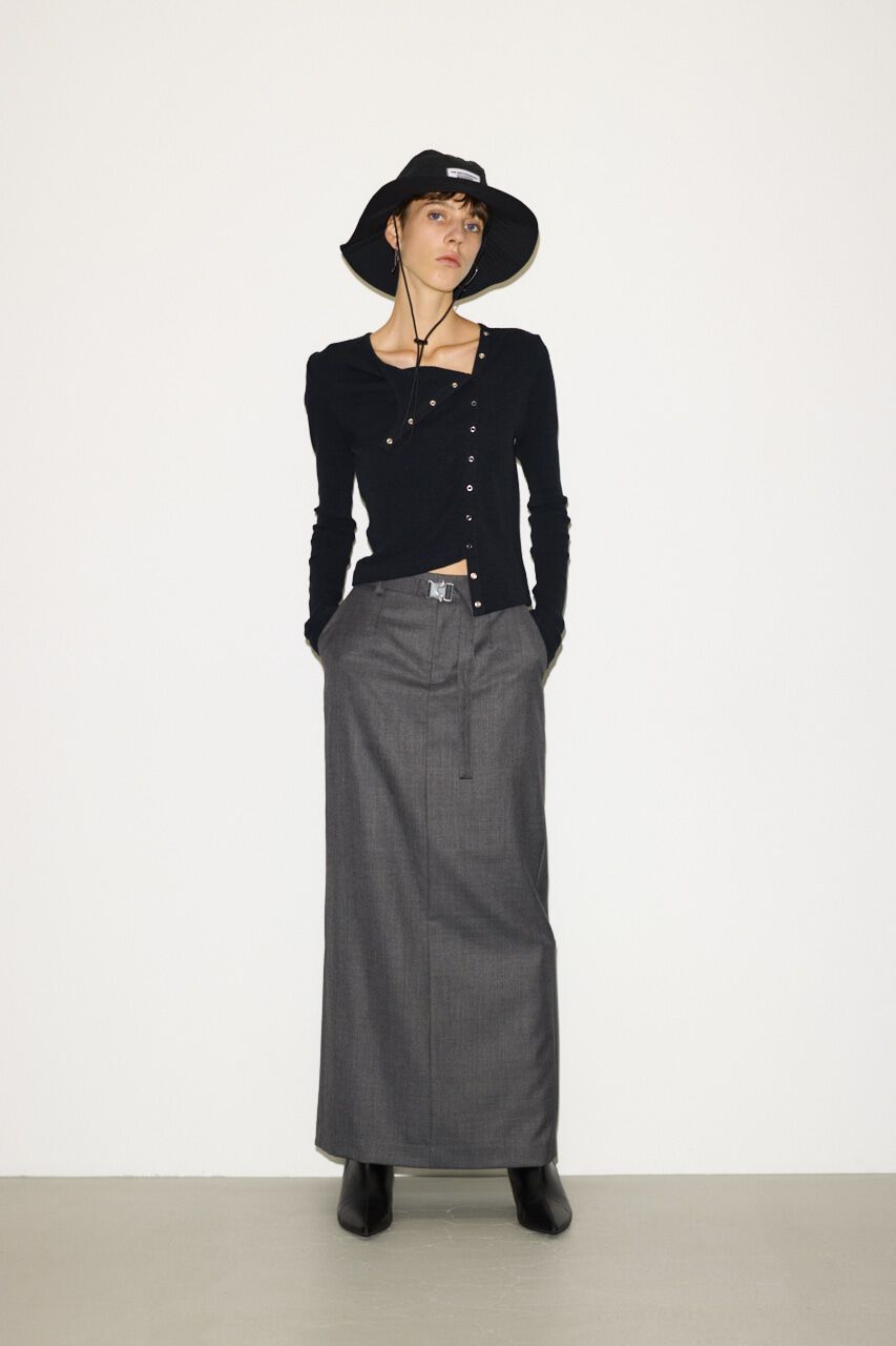 SLY「MANNISH BELTED I LINE ロングスカート」|スカート|