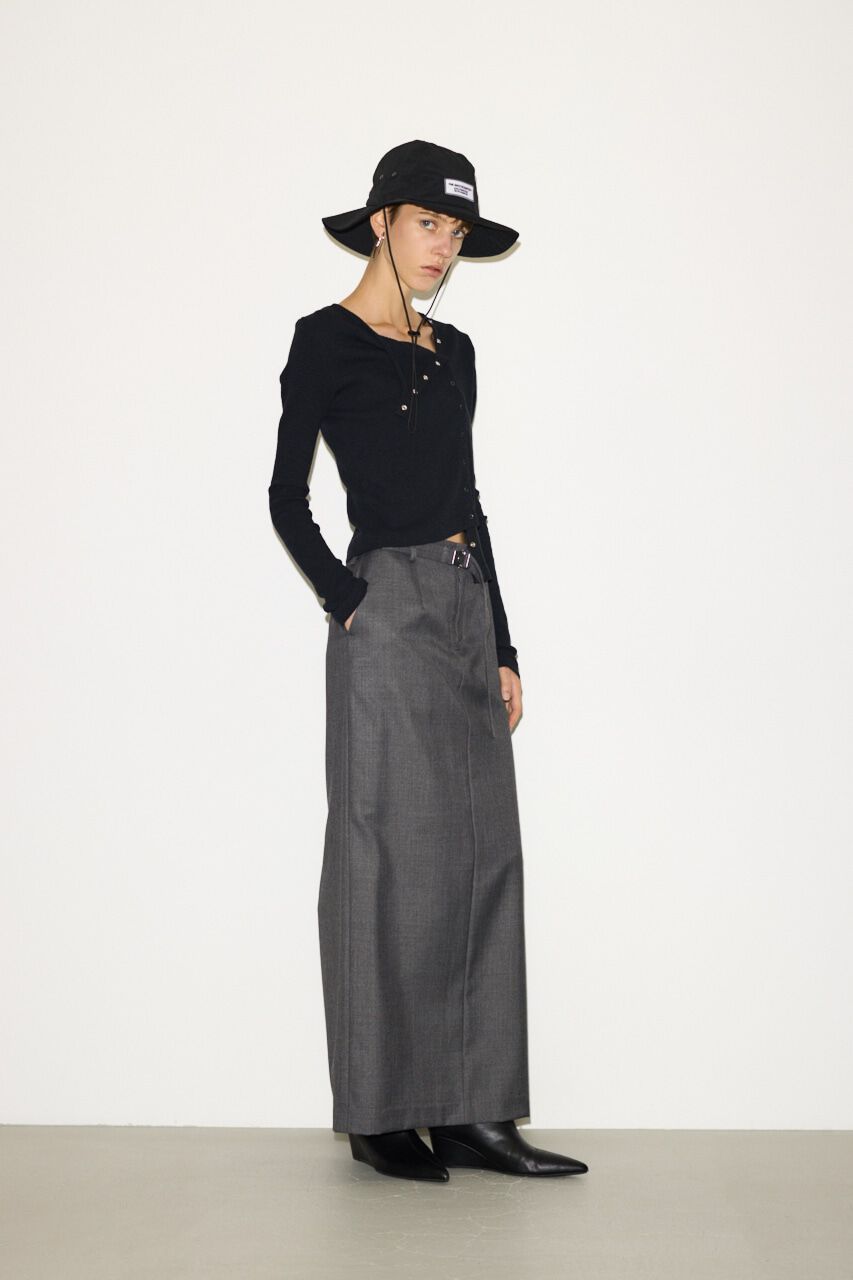 SLY「MANNISH BELTED I LINE ロングスカート」|スカート|