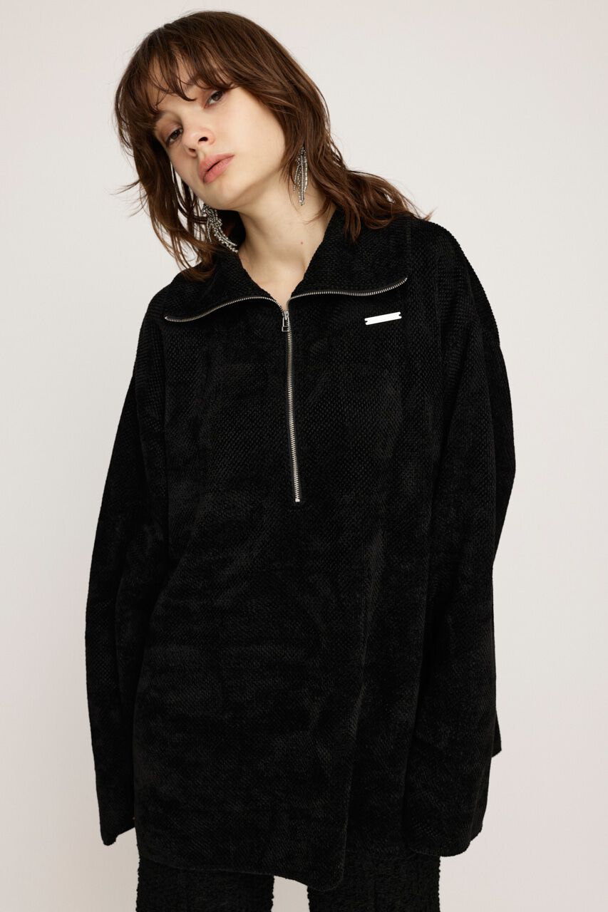 SLY「MOLE HALF ZIP STAND チュニック」|Tシャツ・カットソー|