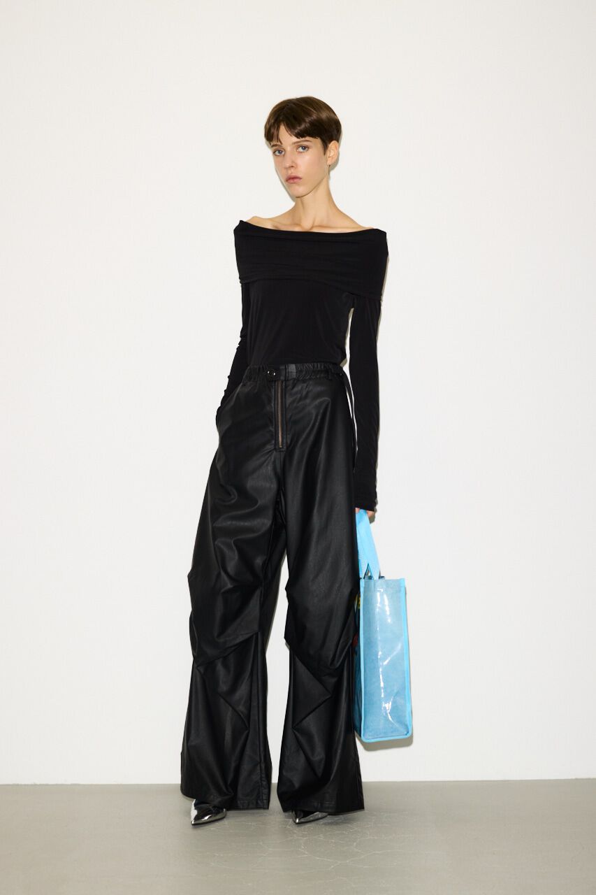 SLY「F／LEATHER LOOSE FLIGHT パンツ」|その他|
