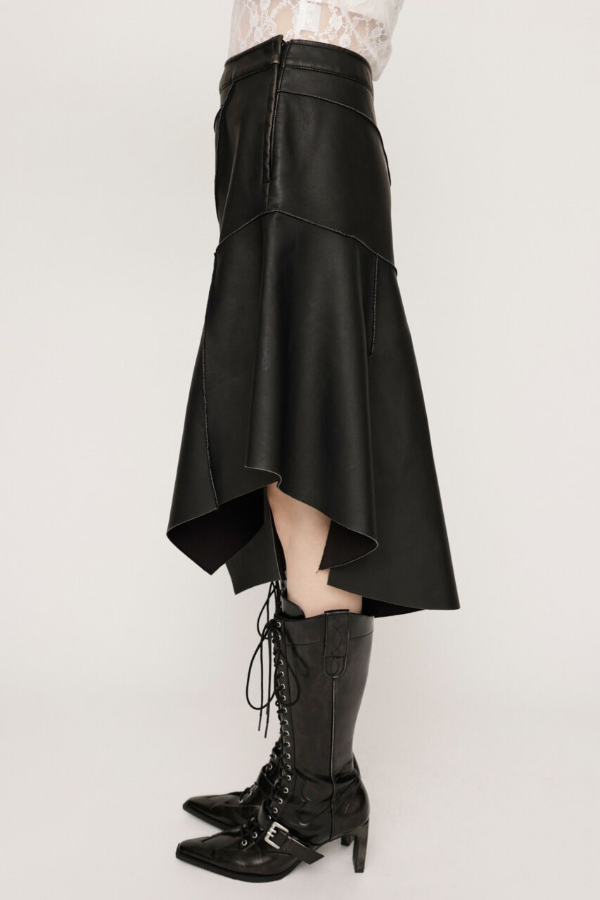 SLY「RANDOM HEM F／LEATHER ミディアムスカート」|スカート|