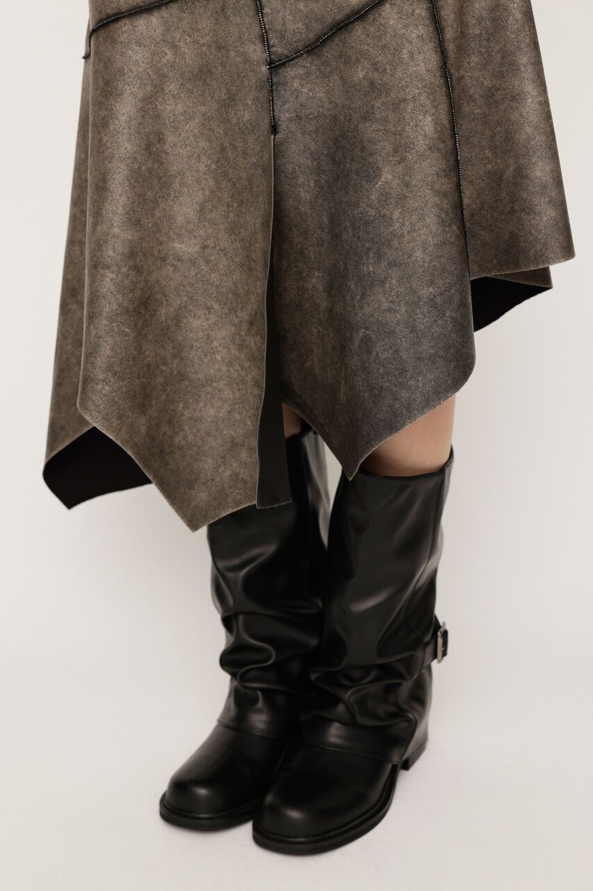 SLY「RANDOM HEM F／LEATHER ミディアムスカート」|スカート|