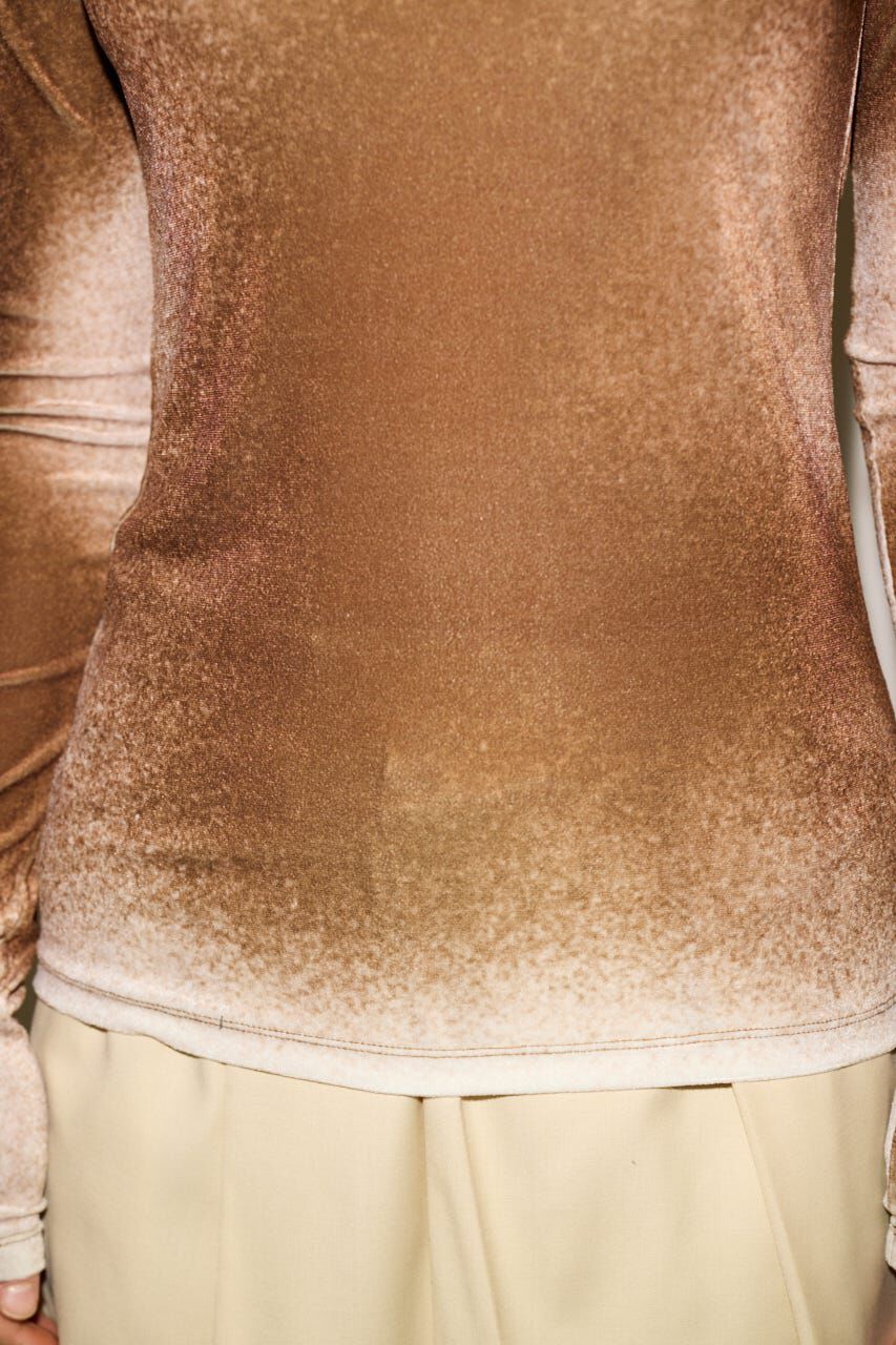 SLY「FADE VELOURS B／N トップス」|Tシャツ・カットソー|