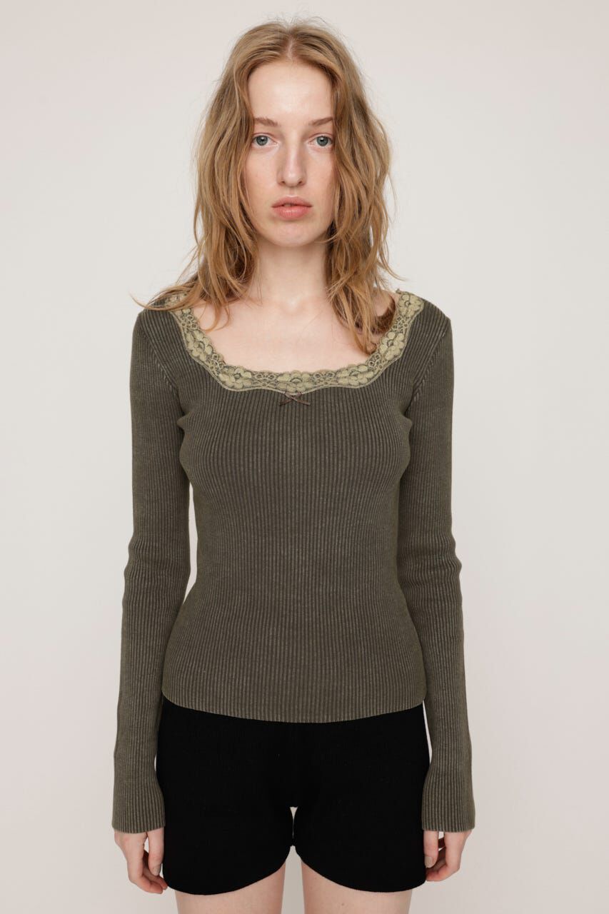 SLY「LACE DOCKING トップス」|ニット・セーター|