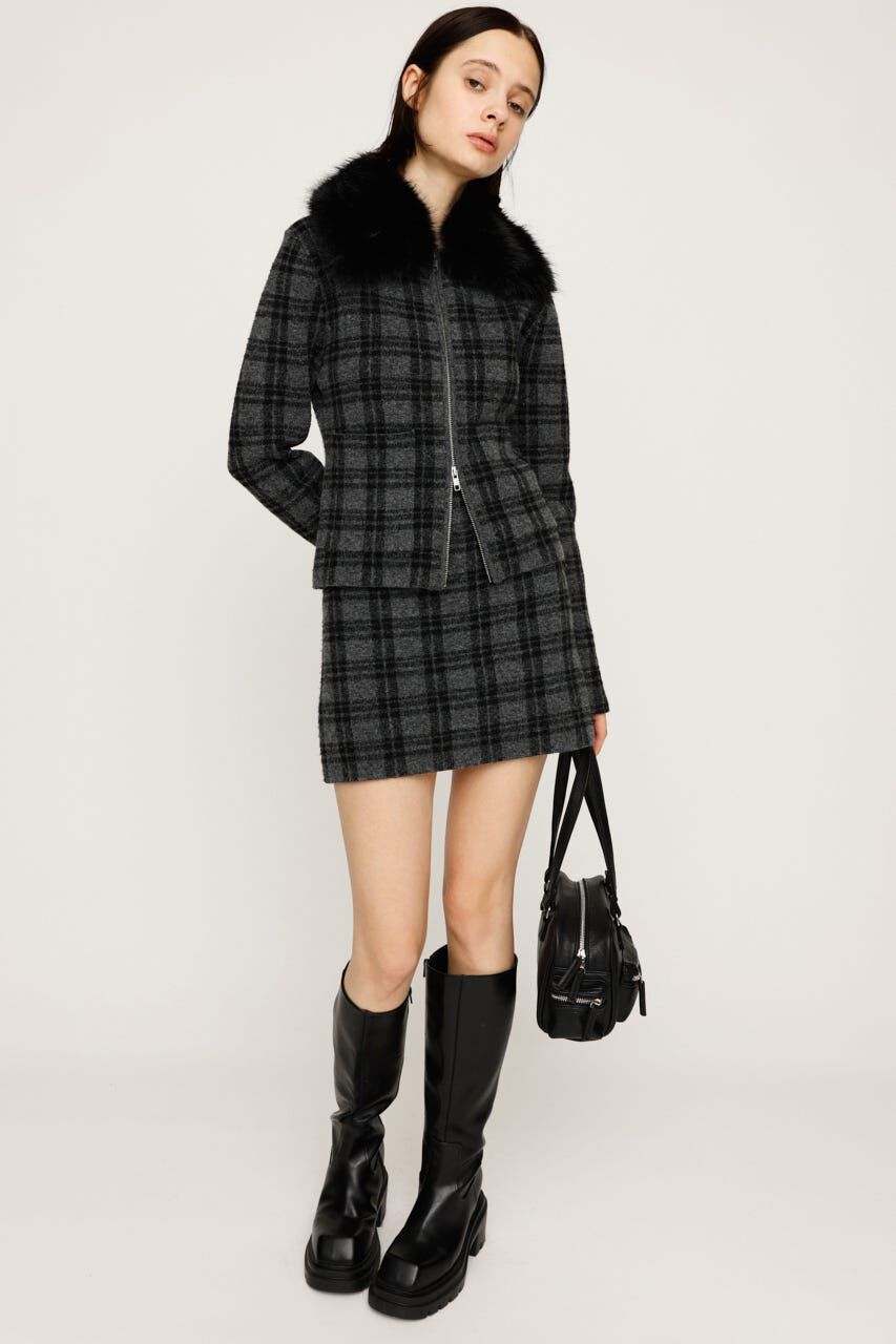 SLY「F／FUR COLLAR KNIT トップス」|その他|