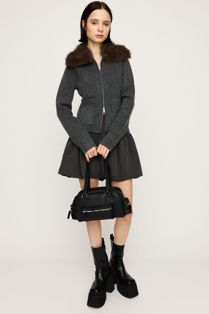 SLY「F／FUR COLLAR KNIT トップス」|その他|