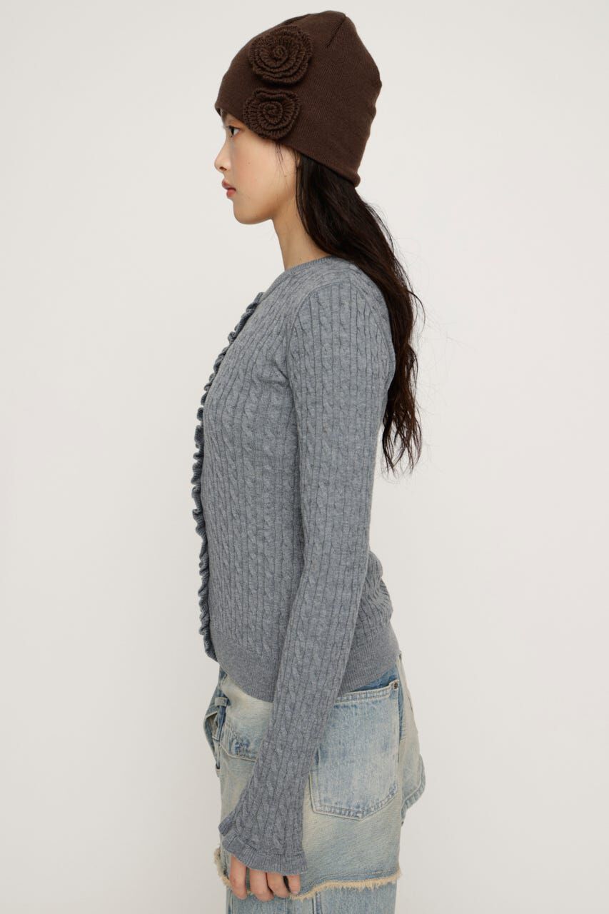 SLY「FRONT FRILL KNIT トップス」|ニット・セーター|