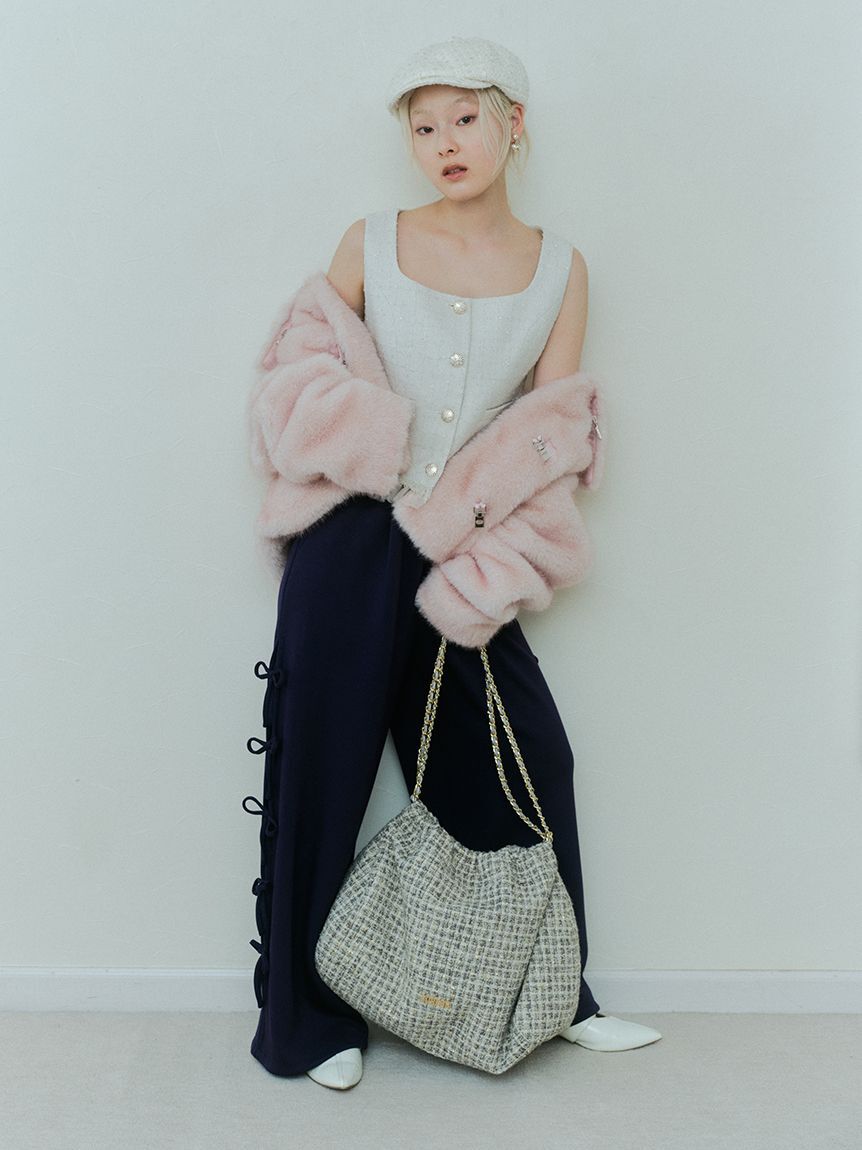 FURFUR「【WEB限定カラー】ダブルストラップバブーシュ」|パンプス|