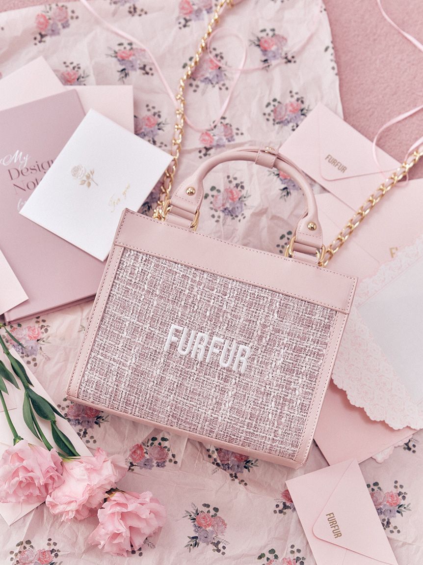 FURFUR「【限定カラー】ツイードロゴトートバッグ」|トートバッグ|PNK