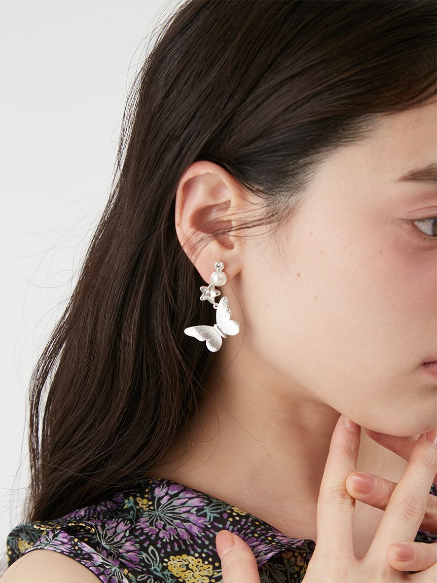 LILY BROWN「【LILY BROWN&times;ANNA SUI】バタフライスターピアス」|ピアス|