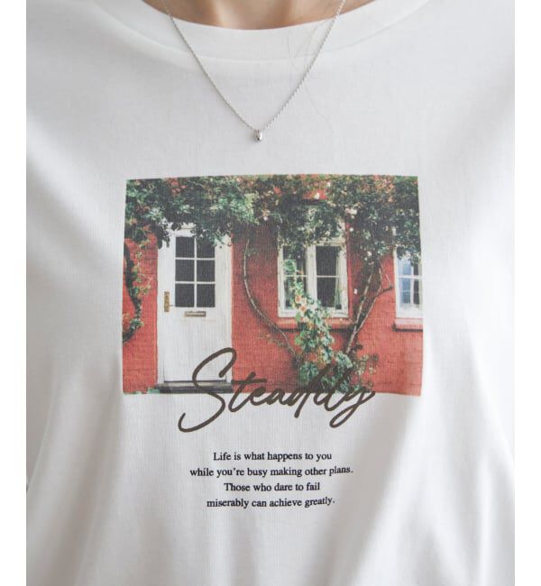 ikka「ロゴフォトプリントロンＴ」|Tシャツ・カットソー|
