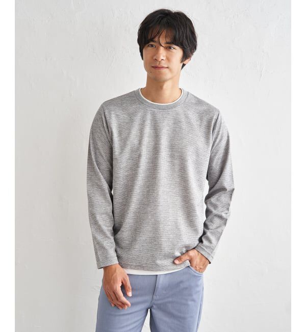 ikka「【雑誌MonoMax4月号掲載】速乾ピケレイヤードロンT「小泉孝太郎さん着用モデル」」|Tシャツ・カットソー|