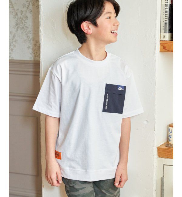 ikka kids「冷感異素材ポケ付きTシャツ（120~160cm）」|Tシャツ・カットソー|オフホワイト