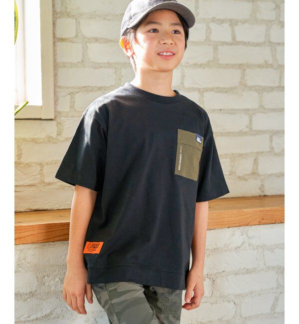 ikka kids「冷感異素材ポケ付きTシャツ（120~160cm）」|Tシャツ・カットソー|