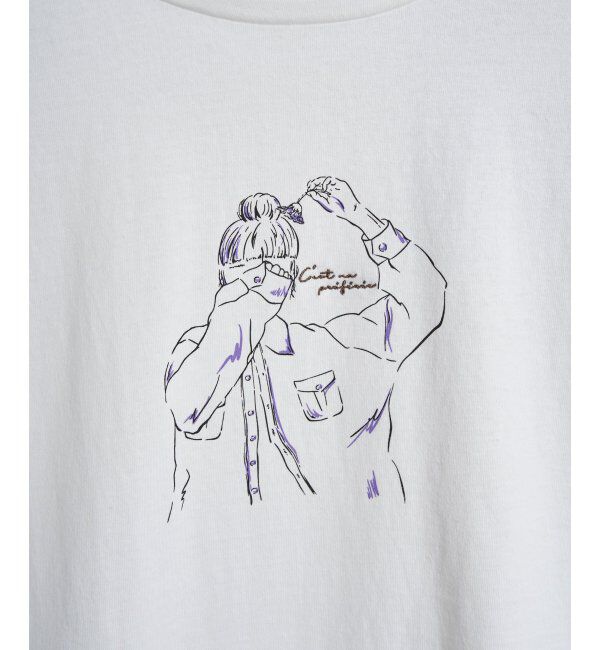 Lbc with Life「Girlプリントロゴ刺繍ロンT」|Tシャツ・カットソー|