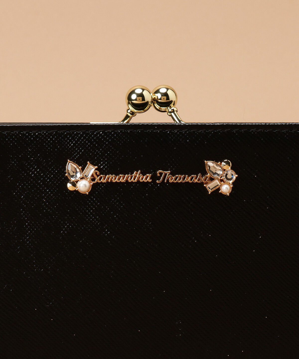 Samantha Thavasa「ラメレザービジュー 口金折財布」|財布|