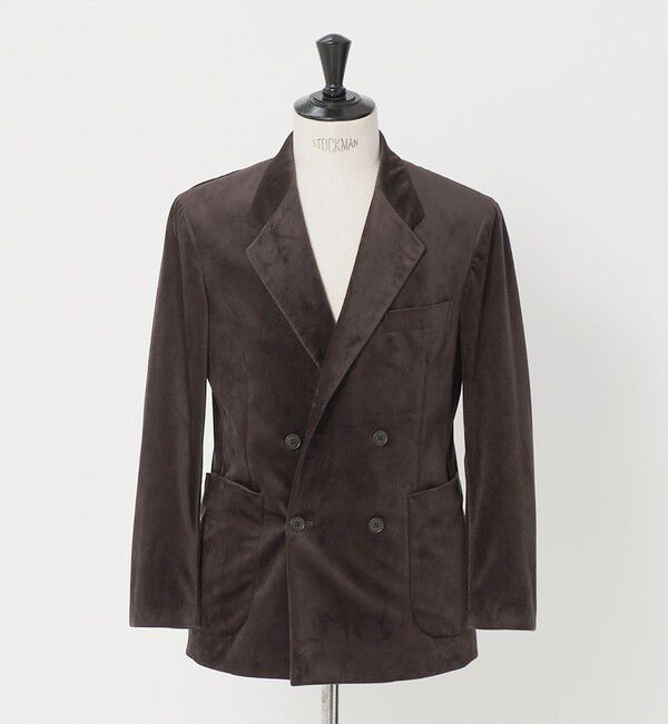 UNITED ARROWS green label relaxing「ベロア ツイル ダブルブレスト 4B ジャケット」|テーラードジャケット|