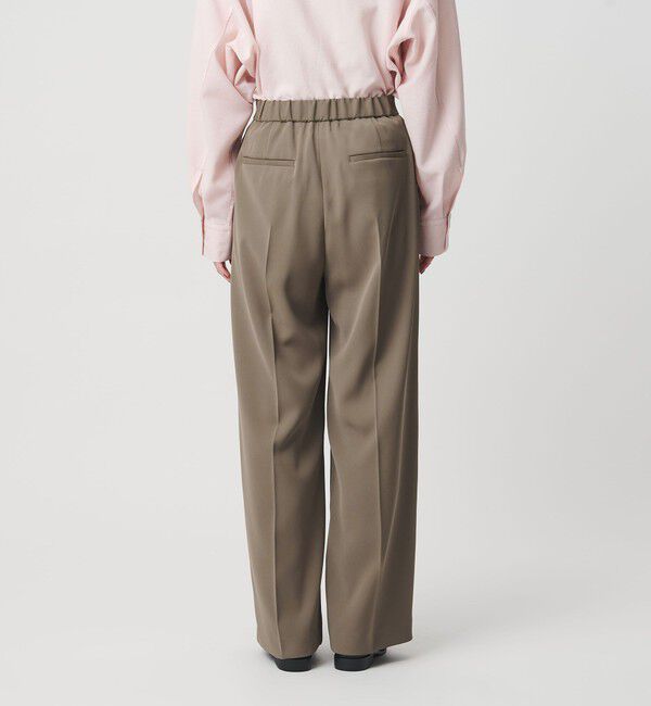 BEAUTY&YOUTH UNITED ARROWS「【WEB限定 Wardrobe DAILY MINIMAL】ダブルクロス タックワイドストレートパンツ ウォッシャブル」|スラックス|