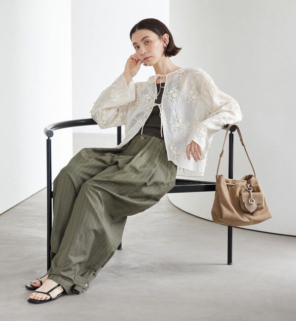 BEAUTY&YOUTH UNITED ARROWS「セルロースナイロン エンブロイダリーシャツ 2WAY」|シャツ・ブラウス|